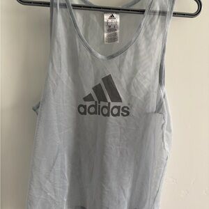 Adidas Silver Mesh Tank Top